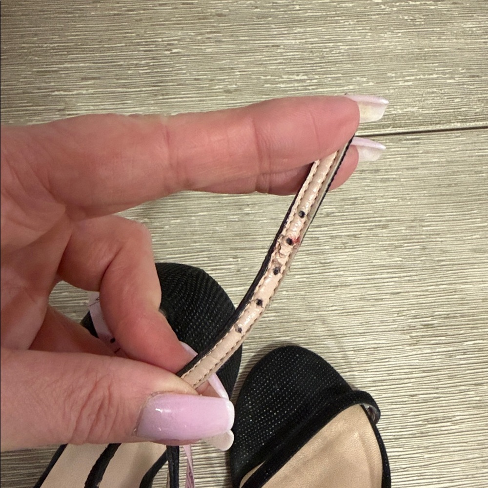 Stuart Weitzman Nudist black goose bump pumps sandals heels 8 - Picture 10 of 11